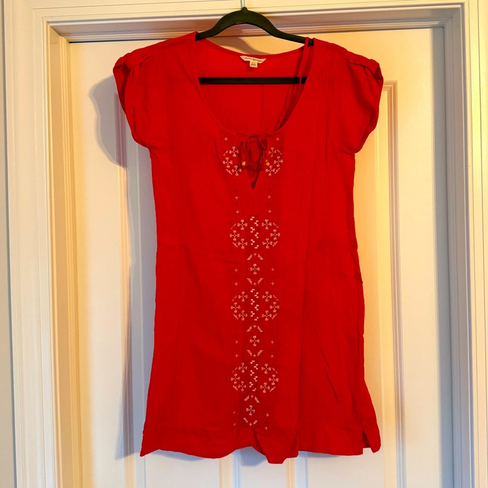 American Eagle Outfitters Y2K Red Dress with Slip